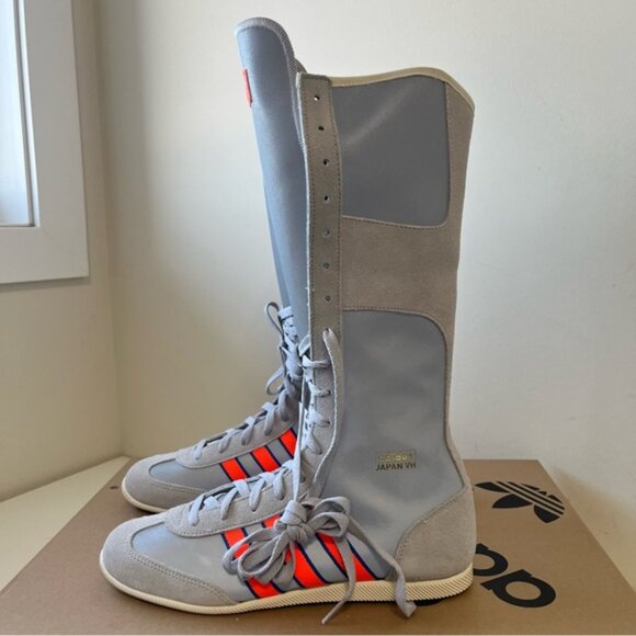 ADIDAS Japan Vh Sneaker Boots - Silver/Solar Orange/Grey Size 8 - Picture 6 of 16